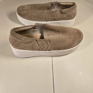 Yellow Box Tan Suede Slip-On Loafers